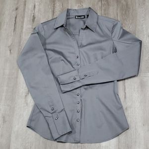 NYC Grey Stretch Shirt -7th Avenue